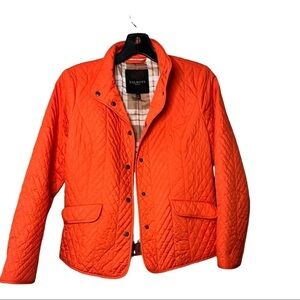 Talbots Petite Quilted Jacket Orange Size P Lightweight Fall Coat